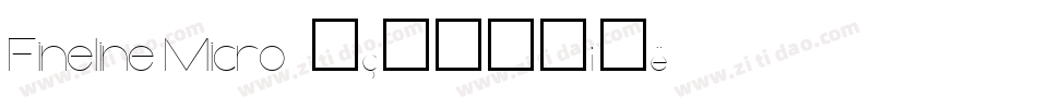 Fineline Micro字体转换
